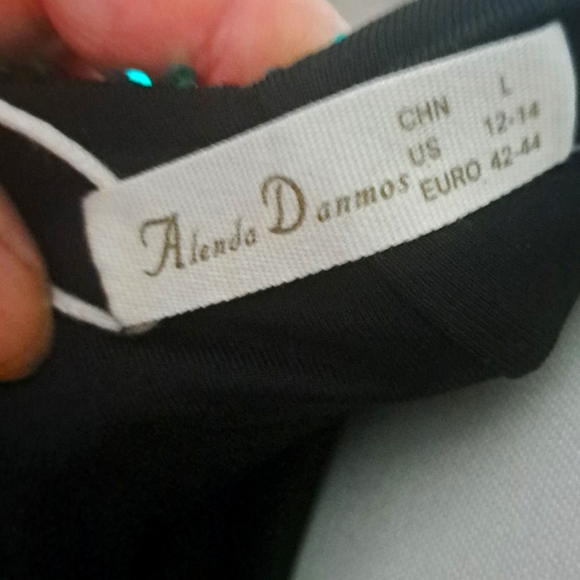 AGENDA DANNOS Spg Straps Sequin Maxi Dress Backless Split Evening Gown L NWT - Picture 10 of 10